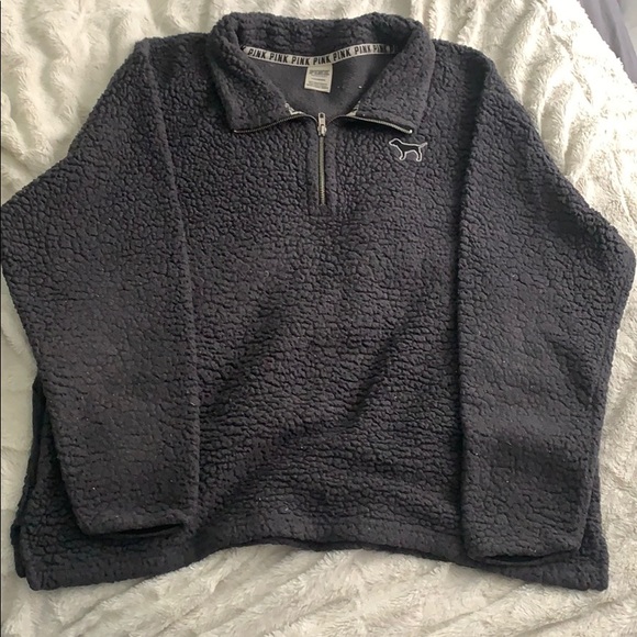 🐑 Victoria’s Secret PINK Sherpa Pullover 🐑 FINAL PRICE - Picture 1 of 4